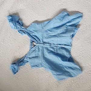 Urban Outfitters Light Blue Cropped Flowy Tank, Size Small